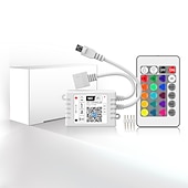 preiswerte Fernbedienung-smart rgb led strip light app control 15m 49ft 2835 smd 810 leds ir 24 key controller funktioniert mit alexa google 12v 3a adapter kit