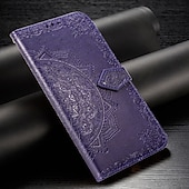 お買い得  その他のスマホケース-電話 ケース 用途 Huawei P40 P40 Pro P40ライト ウォレットカードケース スタンド付き フリップ ウォレット フラワー TPU PUレザー