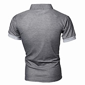 olcso Férfi klasszikus póló-Férfi Teniszing POLO trikó Munka Üzleti Gallér Polo gallér Rövid ujjú Utcai sikk Alap Grafika Pöttyös Nyomtatott Normál Fekete Fehér Bor Sötétkék Medence Narancssárga Teniszing