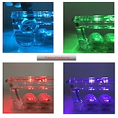 cheap Underwater Lights-Mini Submersible LED Lights RGB Underwater Candle Lamp IP68 Dimmable for Aquarium Vase Pond Swimming Pool Garden Party Bathtub with Remote Control