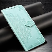 お買い得  その他のスマホケース-電話 ケース 用途 Huawei P40 P40 Pro P40ライト ウォレットカードケース スタンド付き フリップ ウォレット フラワー TPU PUレザー
