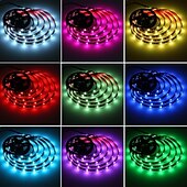 お買い得  リモコンコントロール-2m 6.6ftrgbストリップライト60leds 5050 smd24keysリモートコントローラーrgbホワイトクリスマス新年バックライト防水usbパワード装飾