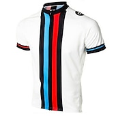 economico Maglie da uomo-Per uomo Maglia da Ciclismo Tinta unica A righe A Motivi Manica Corta Bicicletta Maglia Top con 3 tasche posteriori Mountain Bike MTB Ciclismo su strada Resistente ai Raggi UV Asciugatura Rapida