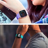 abordables Correas de reloj Fitbit-Correa de Smartwatch Compatible con Fitbit Versa 2 / Versa Lite / Versa SE / Versa Silicona Reloj inteligente Correa Suave Elástico Ajustable Correa Deportiva Reemplazo Pulsera