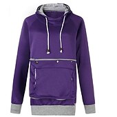 cheap Dog Travel Essentials-Big Kangaroo Pouch Hoodie Women Pet Pocket Hoodie Sweatshirt Dog Cat Carry Pocket Hooded Pullover Sportswear