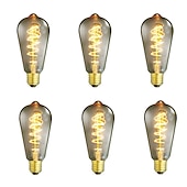 preiswerte Strahlende Glühlampen-6pcs / 4pcs 40 w e26 / e27 st64 warmweiß retro / kreativ / dimmbar glühbirne vintage edison glühbirne 220-240 v