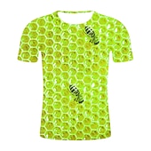 お買い得  男の子の3Dビジョンと幾何学-男の子 3D カラーブロック 3D印刷 Tシャツ 半袖 3Dプリント 夏 スポーツ ストリートファッション ベーシック ポリエステル レーヨン 子供 3〜12年 アウトドア 日常 屋内