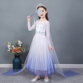 ieftine Costume pentru fete-Săptămâna Cărții 2026 Regina Zăpezii Înghețat Îngheţat Prințesă Rochii Rochie de fete cu flori Crăciun rochie de vacanță for Fete Copilului Crăciun Nuntă Invitat la nunta