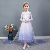 ieftine Costume pentru fete-Săptămâna Cărții 2026 Regina Zăpezii Înghețat Îngheţat Prințesă Rochii Rochie de fete cu flori Crăciun rochie de vacanță for Fete Copilului Crăciun Nuntă Invitat la nunta