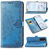 お買い得  その他のスマホケース-電話 ケース 用途 Huawei P40 P40 Pro P40ライト ウォレットカードケース スタンド付き フリップ ウォレット フラワー TPU PUレザー
