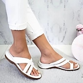 abordables Sandales Décontractées-sandales marron pour femmes avec bretelles croisées et détails de coutures pour l&#039;été et les tenues décontractées