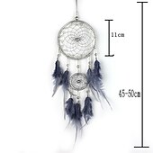 economico Acchiappasogni-boho acchiappasogni regalo fatto a mano appeso a parete arredamento arte ornamento mestiere piuma perline per bambini camera da letto festa di nozze 50*11 cm