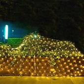 Χαμηλού Κόστους Plug In Ηλεκτρικό-led net net string 6m x 4m 672 leds net lights lights curtain lights for Christmas holiday party decor outdoor string string lights with 8 modes non-waterproofable linkable 220-240v