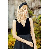 levne Fascinátory-Elegantní Vlasové ozdoby Polyester Klobouky / Vlasové ozdoby s Mašle 1ks Zvláštní příležitosti / Večírek Přílba