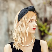 levne Fascinátory-Elegantní Vlasové ozdoby Polyester Klobouky / Vlasové ozdoby s Mašle 1ks Zvláštní příležitosti / Večírek Přílba