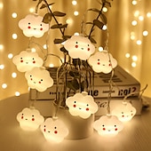billige Batteridrevet-1,5m 3m ledet streng ferielys søt sky jul nyttårsfest dekor fe stringslys aa batteridrevet varm hvit xmas belysning 10leds 20leds