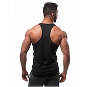 halpa Juoksupaidat ja tanktopit-Miesten Juoksutoppi Treenitoppi Hihaton Topit Puuvilla Hengittävä Pehmeä Nopea kuivuminen Kunto Kuntosaliharjoitus Aktiivinen koulutus Urheiluasut Urheiluvaatteet Yhtenäinen Musta Punainen Sininen