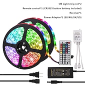 baratos Controlo Remoto-10m 32.8ft led strip light conjuntos de luz regulável rgb mudança de cor 600 leds 5050 smd controle remoto ip44 para decoração de festa em casa diy