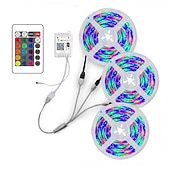 preiswerte Fernbedienung-smart rgb led strip light app control 15m 49ft 2835 smd 810 leds ir 24 key controller funktioniert mit alexa google 12v 3a adapter kit