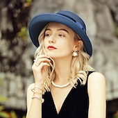 abordables Chapeaux de fête-chapeaux élégants en polyester avec nœud papillon 1pc casque décontracté