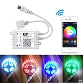 お買い得  WiFi&amp;音楽コントロール-10m33ftスマートsmd5050rgbledストリップライトwifiアプリ制御音楽同期作業withalexagoogleホームキッチンテレビパーティー180ledswith24キーコントローラーdc12v