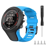 olcso Egyéb óraszenekarok-Óraszíj mert Suunto Ambit 3S 3R 3P 2S 2R 3 2 1 Peak Sport Run Szilikon Csere Szíj eltávolító eszközzel Elasztikus Légáteresztő Sportszíj Karszalag