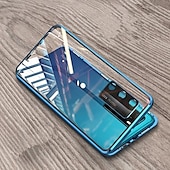 رخيصةأون جراب للهواتف الأخرى-هاتف غطاء من أجل هواوي Hwawei P40 P30 P20 Pro Lite غطاء كامل للجسم شفاف حماية كاملة للجسم جهتين مضاعفتين لون سادة زجاج مقوى معدن
