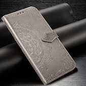 お買い得  その他のスマホケース-電話 ケース 用途 Huawei P40 P40 Pro P40ライト ウォレットカードケース スタンド付き フリップ ウォレット フラワー TPU PUレザー