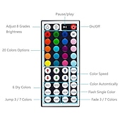 baratos Controlo Remoto-10m 32.8ft led strip light conjuntos de luz regulável rgb mudança de cor 600 leds 5050 smd controle remoto ip44 para decoração de festa em casa diy