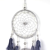 economico Acchiappasogni-boho acchiappasogni regalo fatto a mano appeso a parete arredamento arte ornamento mestiere piuma perline per bambini camera da letto festa di nozze 50*11 cm
