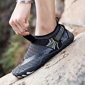 billige Sneakers til herrer-menns svarte barbeint vannsko med sklisikker såle for strand, svømming og utendørsaktiviteter