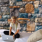 Недорогие пейзаж гобелен-Винтажный 3d большой настенный гобелен, художественный декор, одеяло, занавеска, скатерть для пикника, подвесная домашняя спальня, гостиная, украшение для общежития, кирпичный камень