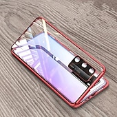 رخيصةأون جراب للهواتف الأخرى-هاتف غطاء من أجل هواوي Hwawei P40 P30 P20 Pro Lite غطاء كامل للجسم شفاف حماية كاملة للجسم جهتين مضاعفتين لون سادة زجاج مقوى معدن