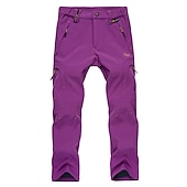 economico Fondi-Per donna Pantaloni da escursione Pantaloni foderati in pile Pantaloni impermeabili Inverno Esterno Tenere al caldo Impermeabile Antivento Traspirante Pantalone / Sovrapantaloni Pantaloni Nero Viola