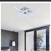 cheap Flush Mounts &amp; Semi Flush Mounts-4-Light Ceiling Light LED Wave Design Modern Metal Bedroom Office Dining Room 85-265V