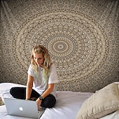 tanie Tkanina mandali-Mandala czeski indyjski gobelin ścienny art decor koc kurtyna wisząca strona główna sypialnia salon akademik dekoracja boho hippie psychodeliczny kwiatowy kwiat lotosu