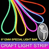 olcso Neon LED-es világítás-2 m 6,6 láb neon csík lámpák 240 led 2835 smd meleg fehér színes barkács karácsonyi újév bár ágynemű parti vízálló vágható dekoratív 12v