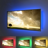 tanie Lampki na taśmie USB-Oświetlenie LED telewizora nadaje się do telewizorów o przekątnej od 21 do 95 stóp. Podświetlenie LED nadaje się do oświetlenia kina domowego, dekoracji wnętrz, gier, pokoju, elastycznej konstrukcji i oświetlenia zasilanego przez USB.