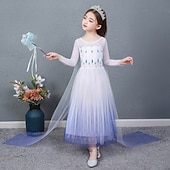ieftine Costume pentru fete-Săptămâna Cărții 2026 Regina Zăpezii Înghețat Îngheţat Prințesă Rochii Rochie de fete cu flori Crăciun rochie de vacanță for Fete Copilului Crăciun Nuntă Invitat la nunta