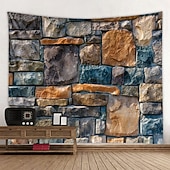 Недорогие пейзаж гобелен-Винтажный 3d большой настенный гобелен, художественный декор, одеяло, занавеска, скатерть для пикника, подвесная домашняя спальня, гостиная, украшение для общежития, кирпичный камень