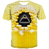 お買い得  3D Tシャツ-男性用 3D印刷 Tシャツ 半袖 Tシャツ 3Dプリント クルーネック ラウンドネック シャツ ヴィンテージ ストリートファッション 誇張された カジュアル 日常 ホワイト ライトグリーン ピンク 衣類 プラスサイズ S M L XL XXL 3XL 4XL