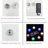 cheap Underwater Lights-Mini Submersible LED Lights RGB Underwater Candle Lamp IP68 Dimmable for Aquarium Vase Pond Swimming Pool Garden Party Bathtub with Remote Control