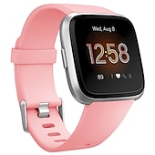 abordables Correas de reloj Fitbit-Correa de Smartwatch Compatible con Fitbit Versa 2 / Versa Lite / Versa SE / Versa Silicona Reloj inteligente Correa Suave Elástico Ajustable Correa Deportiva Reemplazo Pulsera