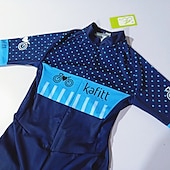 halpa Miesten vaatesarjat-BOESTALK Miesten Lyhythihainen Triathlon Tri -puku Kesä Spandex Vihreä / Keltainen Taivaan sininen Sininen Raita Tilkkutäkki Pilkku Pyörä Liikunta-asut Hengittävä Anatominen tyyli Nopea kuivuminen
