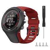 olcso Egyéb óraszenekarok-Óraszíj mert Suunto Ambit 3S 3R 3P 2S 2R 3 2 1 Peak Sport Run Szilikon Csere Szíj eltávolító eszközzel Elasztikus Légáteresztő Sportszíj Karszalag