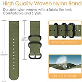 cheap Garmin Watch Bands-Watch Band for Garmin TomTom Forerunner 645/245/158/55 Music Fenix 7S / 6S / 5S Plus Pro Sapphire Solar Descent Mk2S, D2 Delta S Vivoactive 3 Venu Sq 2(Music) / Sq(Music) / 2 Plus, Venu Nylon