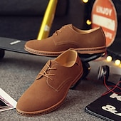 abordables Semi-formel-chaussures oxford en daim bleu marine pour hommes – chaussures habillées décontractées à lacets pour les mariages, les affaires et le quotidien