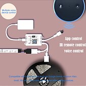 رخيصةأون قواعد ومثبتتات المصابيح-zdm wifi اللاسلكية led تحكم ذكي يعمل مع نظام الروبوت و ios الهاتف المحمول التطبيق مجانية ل rgb led ضوء 5 فولت إلى 28 فولت dc 4a يأتي مع واحد 24 مفاتيح التحكم عن بعد