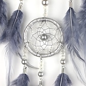 economico Acchiappasogni-boho acchiappasogni regalo fatto a mano appeso a parete arredamento arte ornamento mestiere piuma perline per bambini camera da letto festa di nozze 50*11 cm
