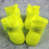 preiswerte Stiefel &amp; Pfotenschutz-Hunde Pelzige Kleintiere N / A Schuhe und Stiefel Wasserdicht Einfarbig Für Haustiere PU-Leder Rutschfest Purpur